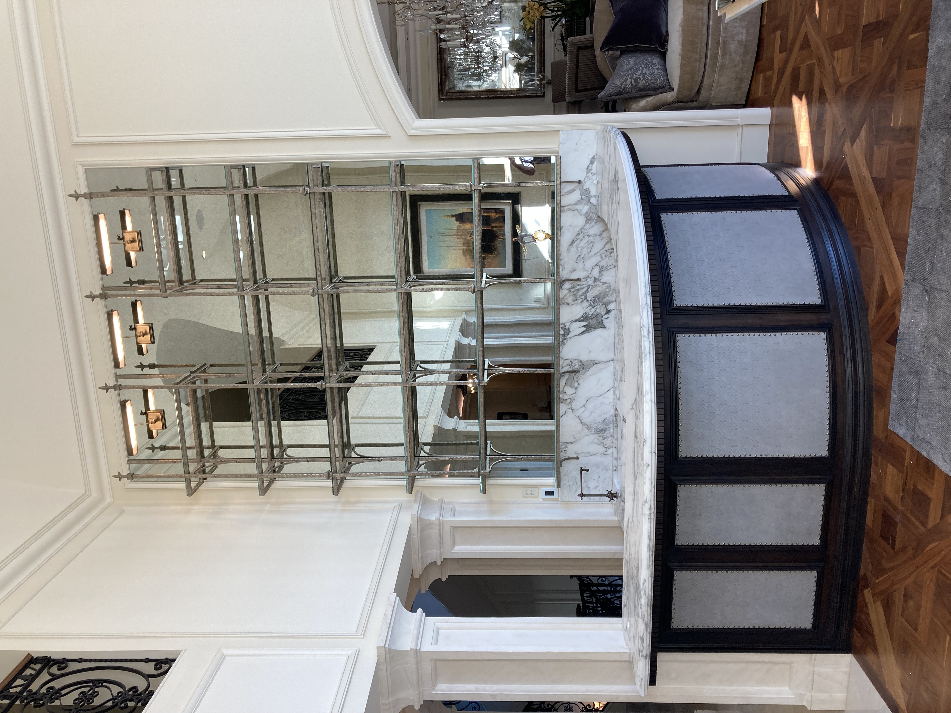 Custom Wet Bar, Shelving, Mirror
